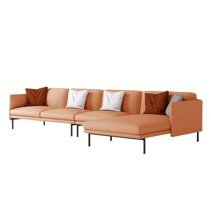 Mokdern L-Shaped modular 4-Seat Leather sofa