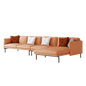 Mokdern L-Shaped modular 4-Seat Leather sofa