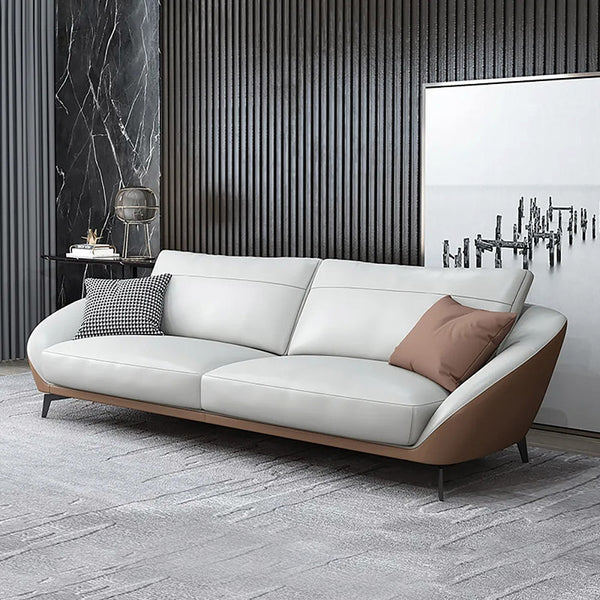 Mokdern Standard 2-Seat round arms Leather Sofa