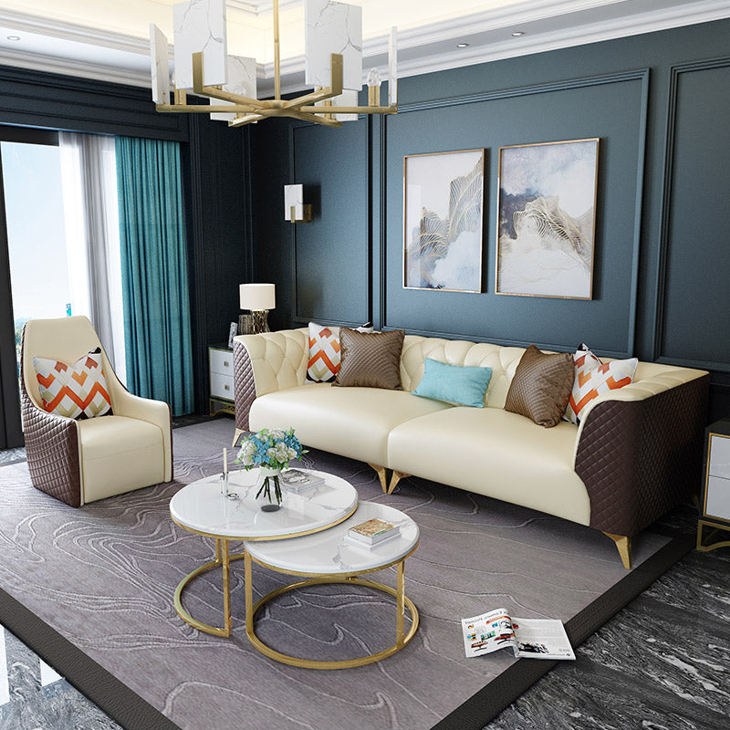 Mokdern standard 4-seat living room leather sofa