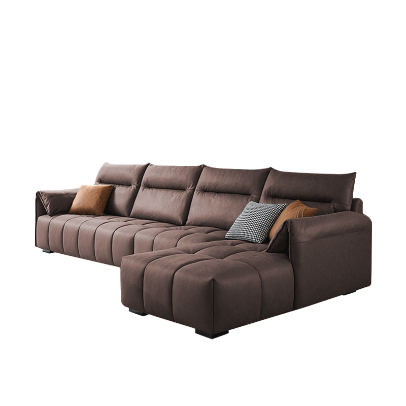Mokdern L-shaped modular 4-Seat fabric sofa