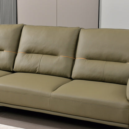 Mokdern 4-seat Standard type leather sofa with footrest