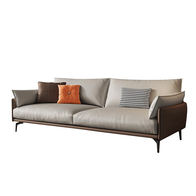 Mokdern standard 3-seat arms leather sofa