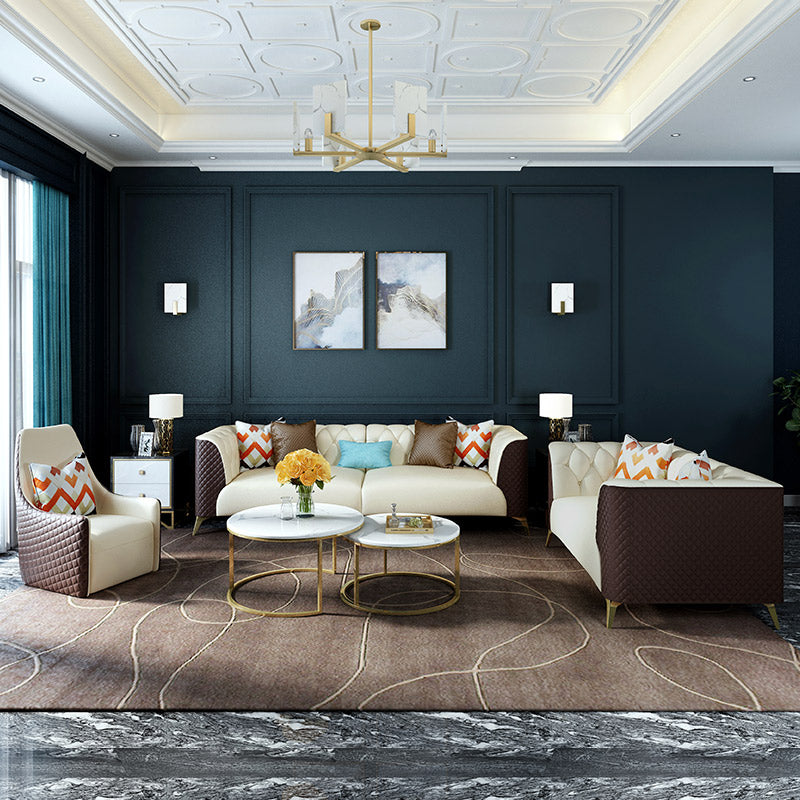 Mokdern standard 4-seat living room leather sofa