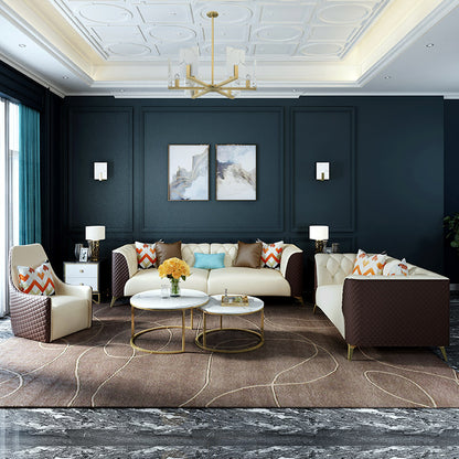 Mokdern standard 4-seat living room leather sofa