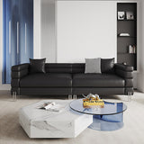 Mokdern 4-Seat double layer leather sofa