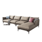 Mokdern 4-Seat L-shaped Modular Leather sofa