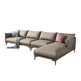 Mokdern 4-Seat L-shaped Modular Leather sofa