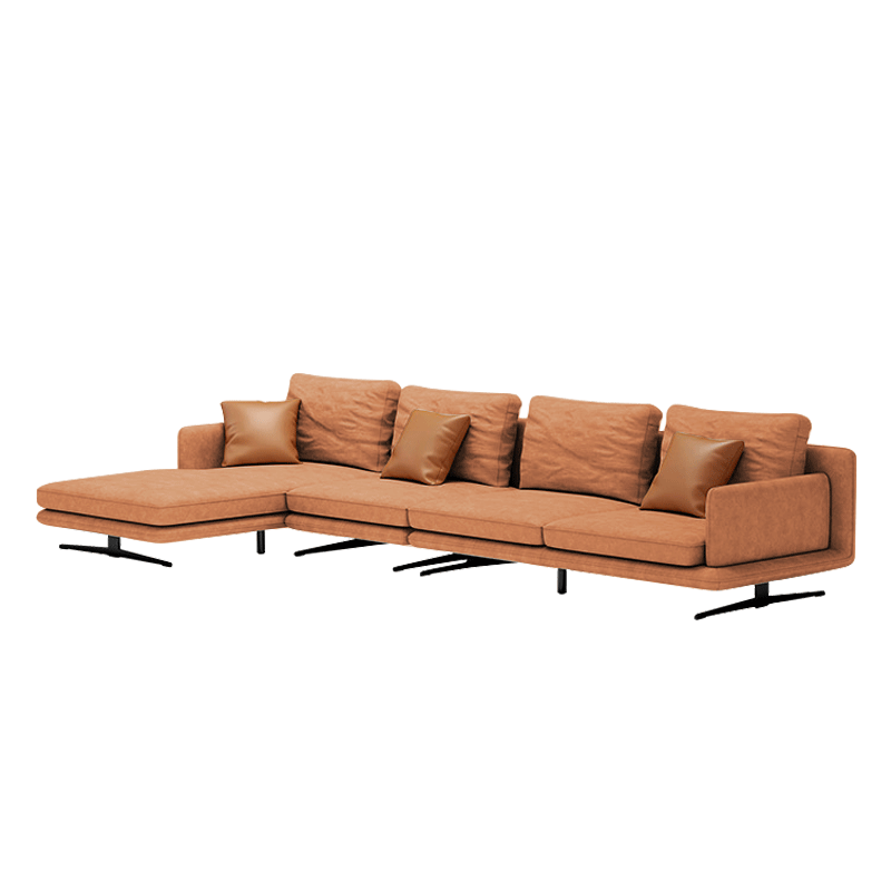 Mokdern modular standard 4-seat living room leather sofa