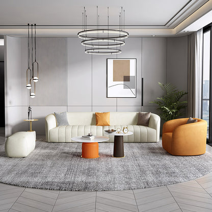 Mokdern curved arms sofa,living room leather sofa