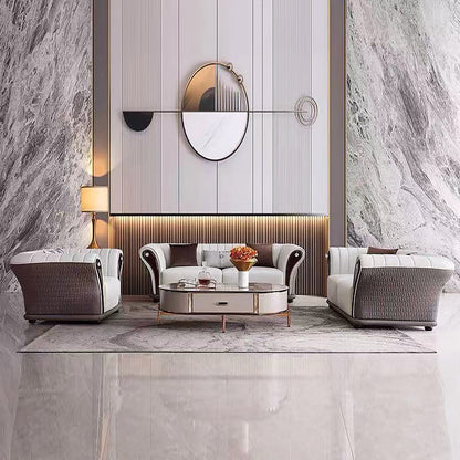 Mokdern 2-seat standard leather sofa,arms sofa