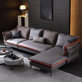 Mokdern L-shaped 4-seat living room fabric sofa