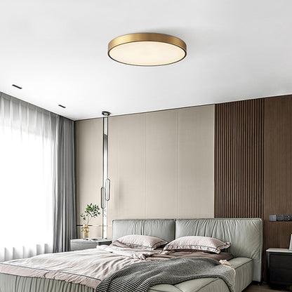 Mokdern round three-color LED ceiling lamp