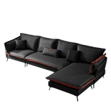 Mokdern L-shaped 4-seat living room fabric sofa