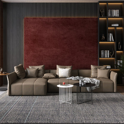 Mokdern 3-seat L-shaped sofa.leather sofa