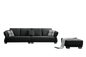 Mokdern Standard 4-Seat leather Sofa With Footrest