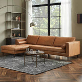 Mokdern 3-seat L shaped living room leather sofa