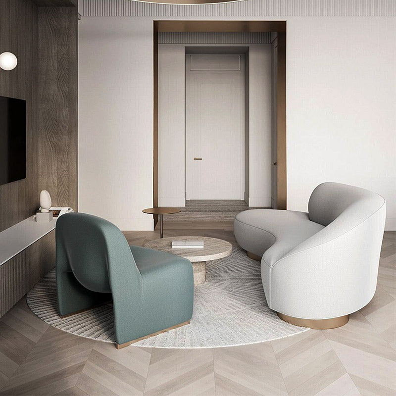 Mokdern multi-seat curved fabric sofa,Velvet sofa