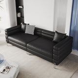 Mokdern 4-Seat double layer leather sofa