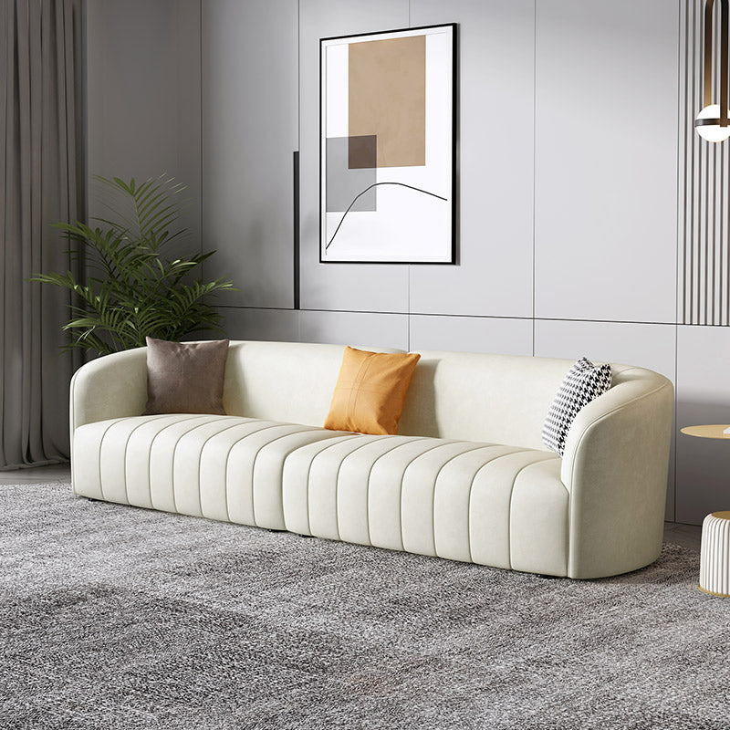 Mokdern curved arms sofa,living room leather sofa
