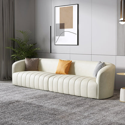 Mokdern curved arms sofa,living room leather sofa