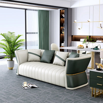 Mokdern Standard 3-Seat Leather Sofa,Living Room Sofa