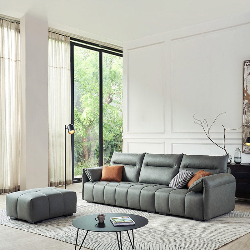 Mokdern L-shaped modular 4-Seat fabric sofa