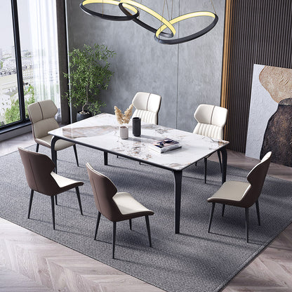 Mokdern 54'' Marble Square Dining Table