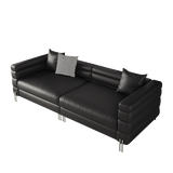 Mokdern 4-Seat double layer leather sofa