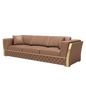 Mokdern Standard 3-seat Square arms Leather sofa