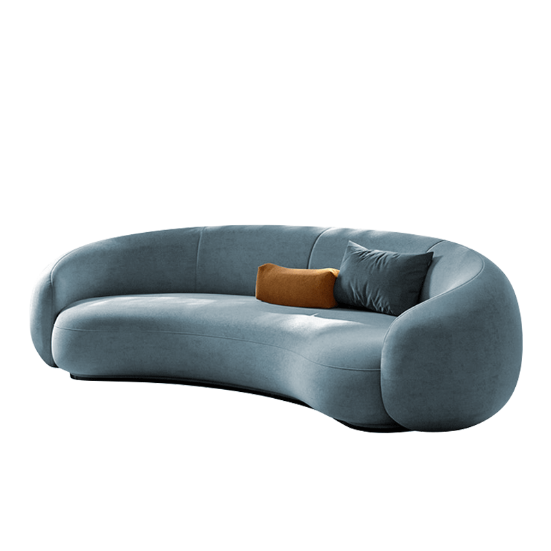 Mokdern curved 3-Seat Fabric sofa,velvet sofa