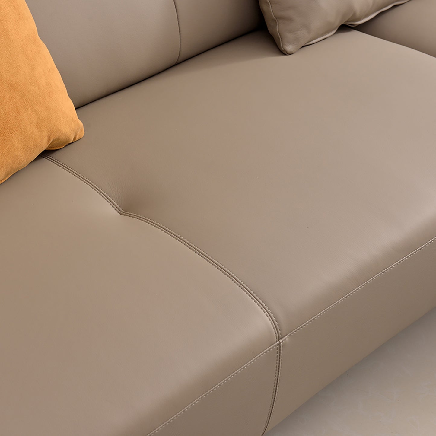 Mokdern 3-seat L-Shaped reclining leisure leather sofa