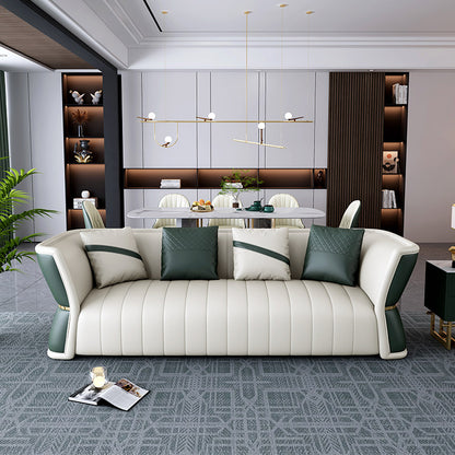 Mokdern Standard 3-Seat Leather Sofa,Living Room Sofa