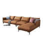 Mokdern 4-Seat L-shaped Modular Leather sofa