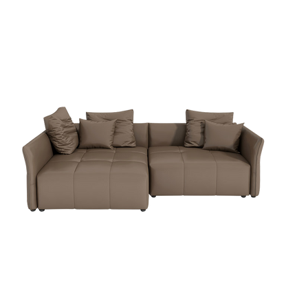 Mokdern 3-seat L-shaped sofa.leather sofa