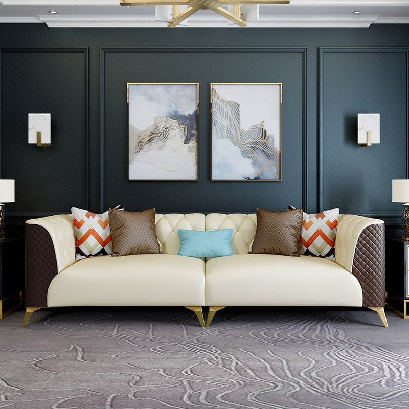 Mokdern standard 4-seat living room leather sofa