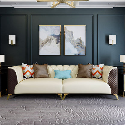 Mokdern standard 4-seat living room leather sofa