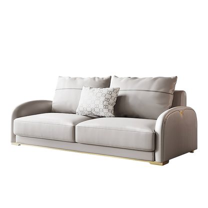 Mokdern 2-seat standard arms leather sofa