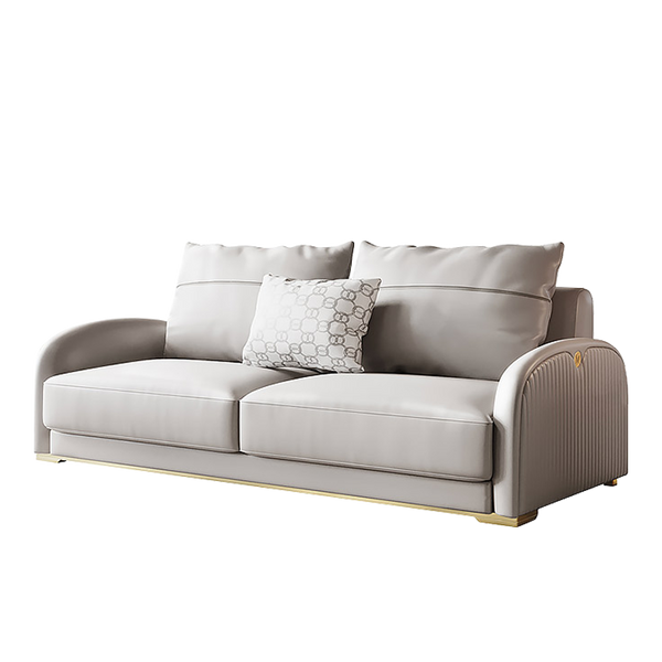 Mokdern 2-seat standard arms leather sofa