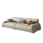 Mokdern 4-Seat standard round arms leather sofa