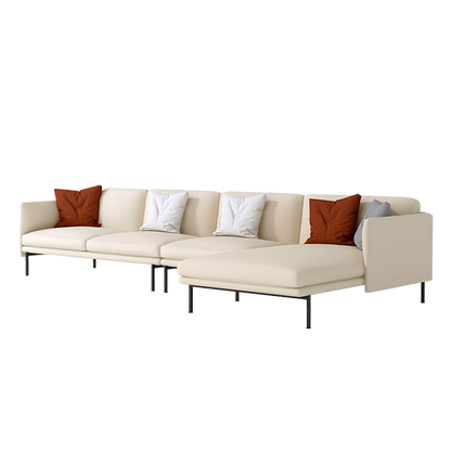 Mokdern L-Shaped modular 4-Seat Leather sofa