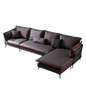 Mokdern L-shaped 4-seat living room fabric sofa