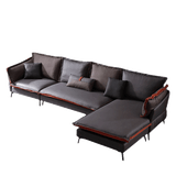 Mokdern L-shaped 4-seat living room fabric sofa