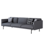 Mokdern modular standard 3-seat fabric sofa