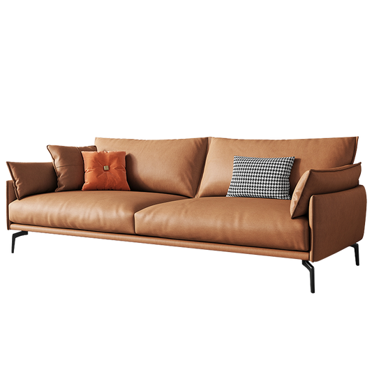 Mokdern standard 3-seat arms leather sofa