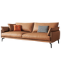 Mokdern standard 3-seat arms leather sofa