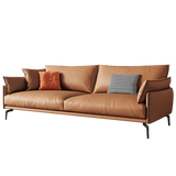 Mokdern standard 3-seat arms leather sofa