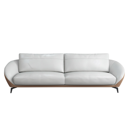 Mokdern Standard 2-Seat round arms Leather Sofa