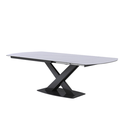 Mokdern 70.8'' Swivel stretchable marble dining table