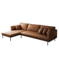 Mokdern L shaped 3-seat living room leather sofa